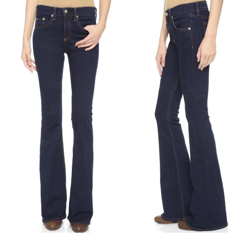 rag & bone Dark Indigo Flare Jeans